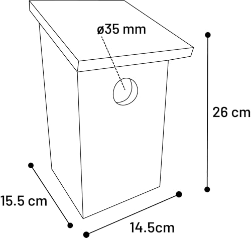 Bird nesting box - Flamingo Bizi - FSC-Certified Pinewood, Weather-Resistant, Wooden, Ideal for Birds Perfect for Outdoor Spaces - Image 3