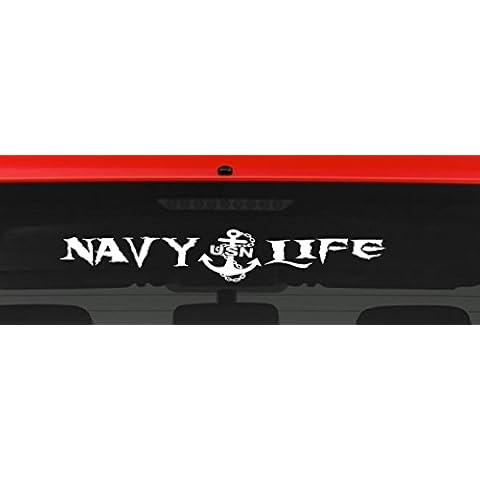 CustomDecal US Navy Life (L9) - 12" Inch Premium Navy Life Stickers & Decals - Elevate Your Vehicle with Fade-Resistant, Eco-Friendly, & Weather-Proof Vinyl Decal Sticker for Car, Truck, & Laptop Cover
