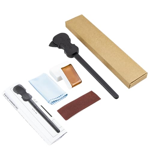 Gitarrenbogen – Gitarrenplektrenbogen für Akustik | Gitarrenbogen-Set mit Kolophonium-Schleifpapiertuch, tragbares Performance-Zubehör, Zupfsaitenwerkzeug für Musikbegeisterte, Anfänger, Profis