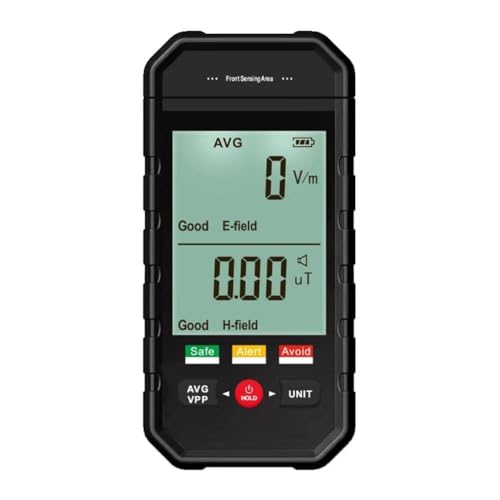 Image of amiciSense Electromagnetic Radiation Tester, EMF Meter 1~1999 V /m Electric and Magnetic Field Detection with LCD Display, Alert Alarm