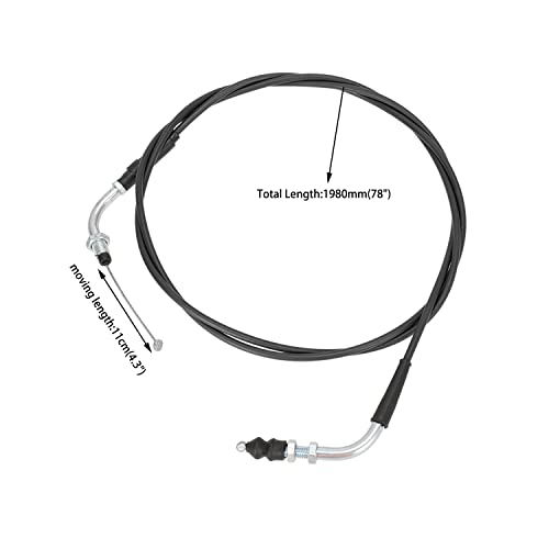 Image of YOXUFA 78 inch Throttle Cable for GY6 50cc 80cc 90cc 110cc 125cc 150cc 139QMB 157QMJ Scooter Tao Tao VIP Future Champion Ice Bear Jonway Roketa Wildfire Buggy Moped ATV Go Kart Motorcycle Parts