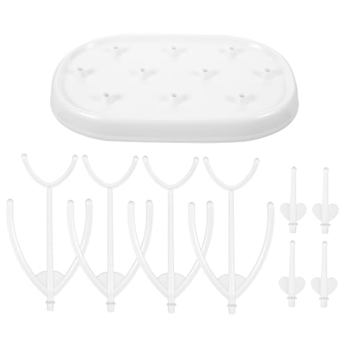 SUPVOX 1 Pieza tendedero para biberones Estante Soporte de Botella escurridor de biberones Porta biberones Soporte para secar biberones portavasos Multifuncional páginas Blanco