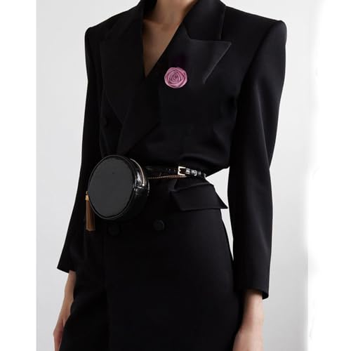 Image of Fabric Rose Flower Brooch Pin for Women Girls Elegant Camellias Clip Corsage Jewelry Wedding Party Dance Banquet Pins for Lady Shirt Collar Clothing Accessories Brooches Fashion Silk Gifts Celebration Favors