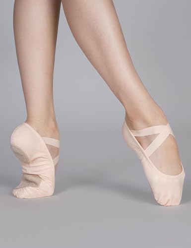 Daydance Cloud Soft 4 Way Stretch Girls Ballet Shoes, Split Sole Dance Slippers for Toddler Girls/Little/Big Kids3