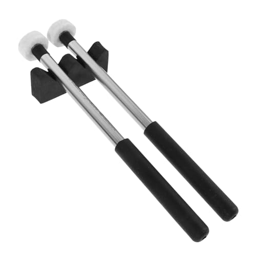 Conjunto portátil de baquetas Abaodam, 2 piezas, con mango de metal antideslizante y cabezas de fieltro, ideal para tongue drum, percusión y accesorios musicales para niños