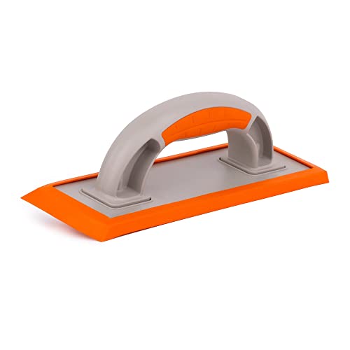 MIVOS Fliesenwaschset 7-teiliges Fliesenleger Waschset mit Räder - Profi Fliesen Waschset - Stukkateurspachtel - Zahnkelle - Schwammbrett - Reibebrett - Eimer 22L - Mörtelmischer