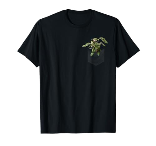Calathea-Pflanze in der Tasche, Calatheas Gebetspflanzen auf der Brust T-Shirt