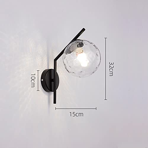 Farol de pared del siglo XX con acabados sofisticados y esfera de vidrio transparente de lujo 4