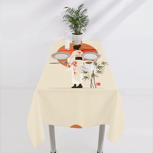Nappe rectangulaire imprimée de Noël lavable pour table de cuisine - 2