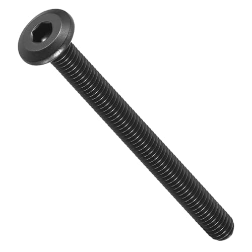 Image of METALLIXITY Flat Head Hex Socket Cap Screws Bolts(M6-1x65) 10Pcs, 304 Stainless Steel Hex Socket Furniture Bolts Screws - for Furniture Woodworking Project, Black
