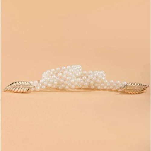 Image of REDHORNS Rhinestone Elastic Waist Belt for Women Dresses Beaded Design Stretchy Slim Waistband, Belly Chain Kamarband for Ladies Saree - Free Size