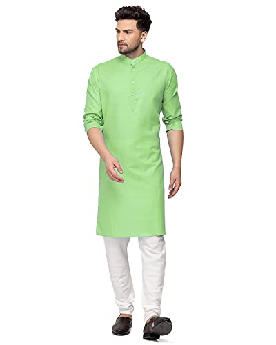 Image of Multi Colored Cotton Plain Men's Ethnic Kurta Only