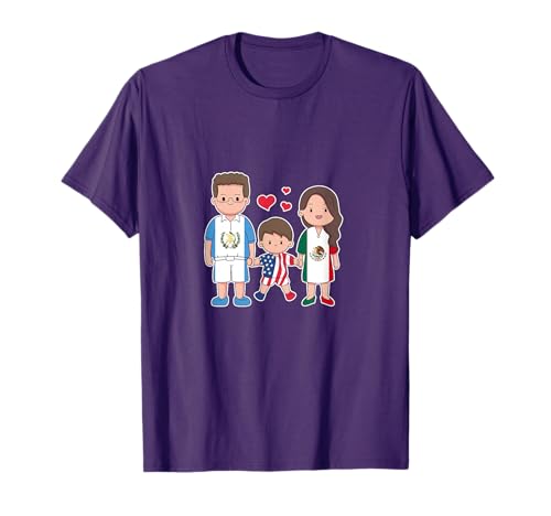 Multicultural family: Guatemala USA and Mexico T-Shirt