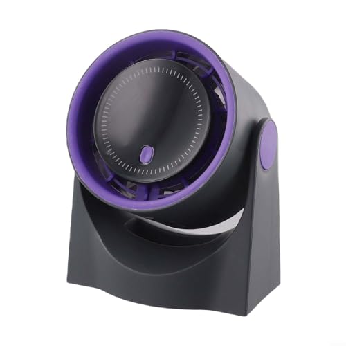 Ventilador sin aspas recargable por USB con 100 velocidades ajustables, perfectamente silencioso para uso en la oficina y el hogar (gris)
