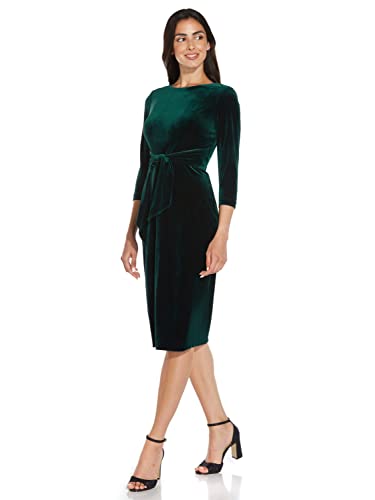 Image of Adrianna Papell Women's Velvet Tie Front Dress