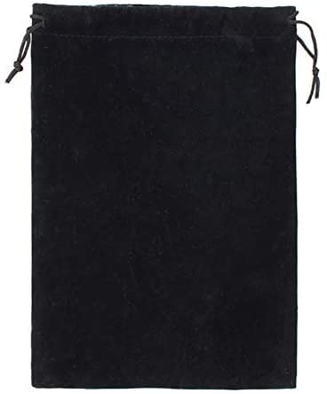 LUAMY 20枚 15cmx20cm 高級 ベロア ベルベット調 携帯電話入れ A6ノート入れ 単行本入れ 化粧ポーチ 巾着袋 ギフト アクセサリー 保存袋 ジュエリーポーチ 小物入れ プレゼント用 黒