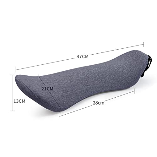 IBLUELOVER Lumbar Support Pillow Sleeping Waist Pillow Memory Foam Lumbar Roll Pillow Wedge Cushion for Lower Back Pain Spine Sciatic Pain Relief for Bed Sofa Car Seat Travel - Image 3