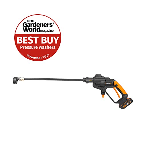 Image of WORX 20V Cordless Hydroshot Portable Pressure Washer WG620E.6 Pressure Cleaner 22Bar, 120 L /H, Suitable for Patio Cleaning and Car Washing, PowerShare, 1 * 2.0Ah Battery,1 * 2A Charger