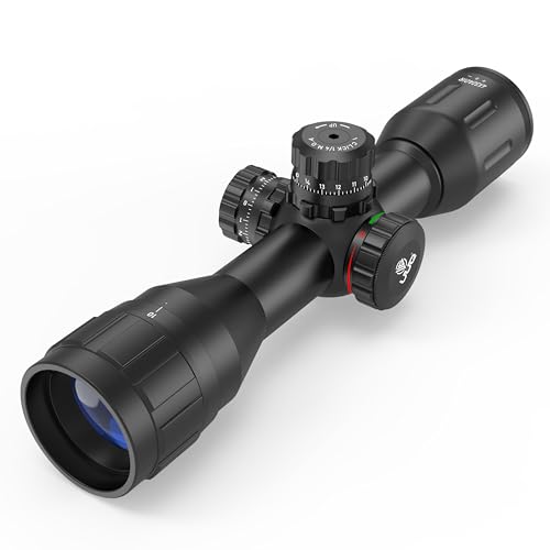 UUQ 4X32AO Compact Rifle Scope with Red/Green Illumination,Front Parallax Adjustment, Mil-dot Reticle,Waterproof and Fog-Proof,Fits 20mm Free Mounts - UUQ