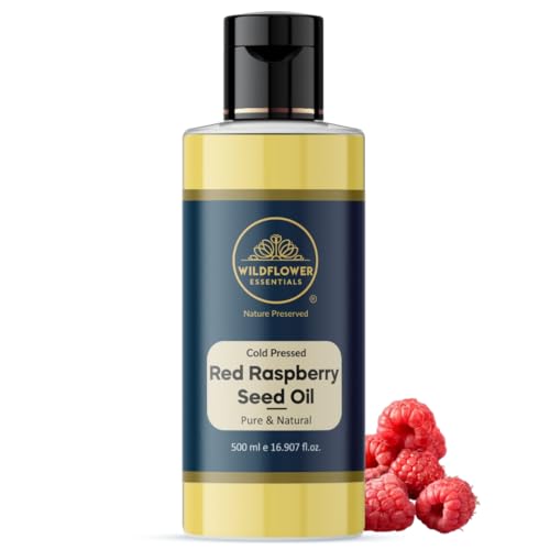 Image of Red Raspberry Oil Cold Pressed 100% Pure & Natural (500 ml) For Face, Hair, Skin, Body