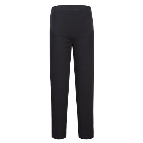 Pantalon de travail stretch maternité confortable pour femmes enceintes actif noir