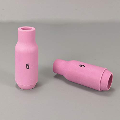 RIVERWELD TIG Alumina Nozzles Ceramic Shield Cups 10N49 5# 8.0mm Orifice for QQ300 PTA DB SR WP 17 18 26 TIG Welding Torch Pack of 10