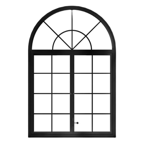 Ventanas correderas de aluminio francés arqueadas con vidrio templado para mayor seguridad en dormitorios, cobertizos y casas de campo