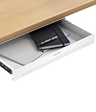 Desktronic Cassetto da scrivania – Organizzatore nascosto sotto scrivania in metallo, fa...