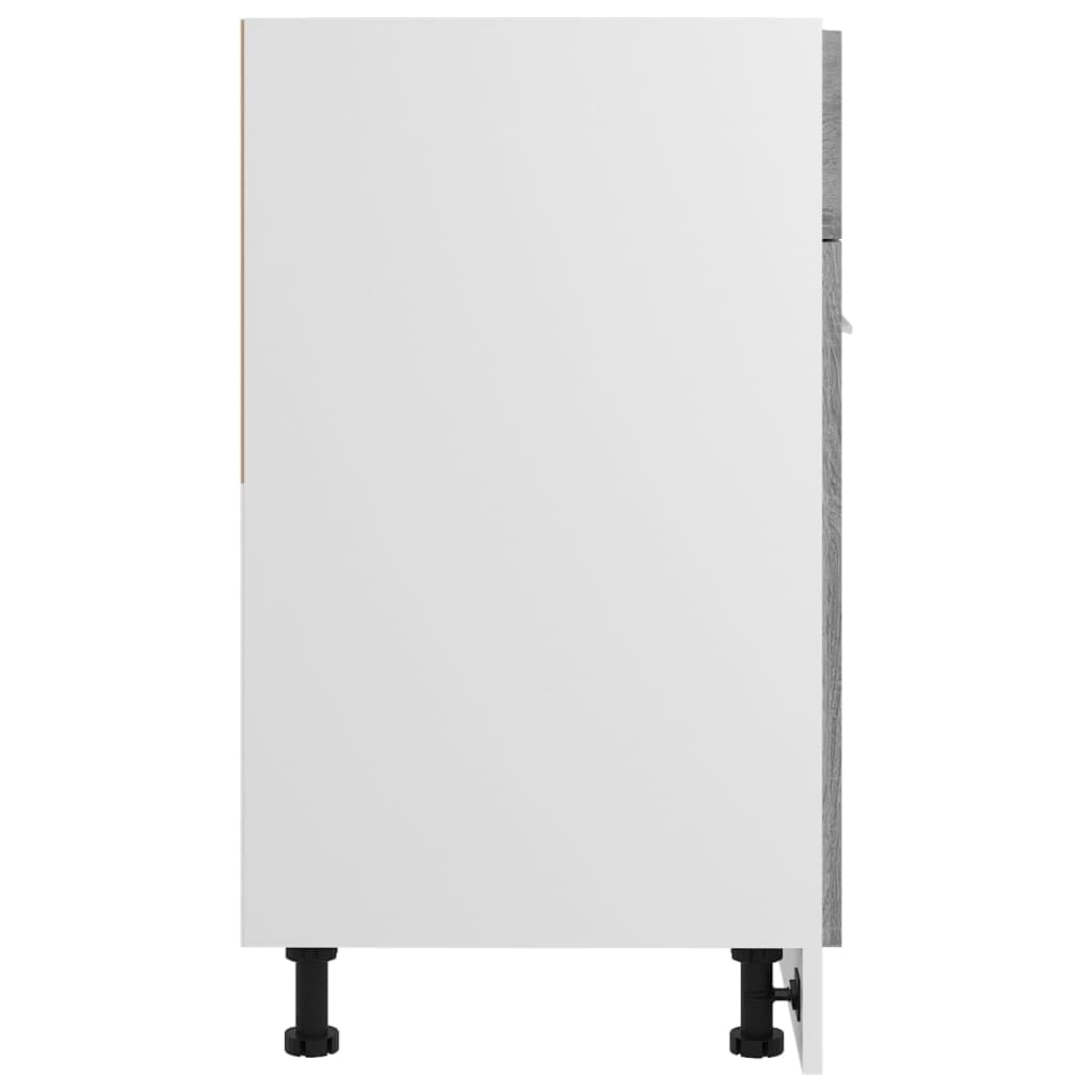 vidaXL Unterschrank mit Schublade Lyon Grau Sonoma 60x46x81,5 cm, Küchenschrank, Gastronomieschrank, Gastro Möbel, Küchenmöbel, Aufbewahrungsschrank
