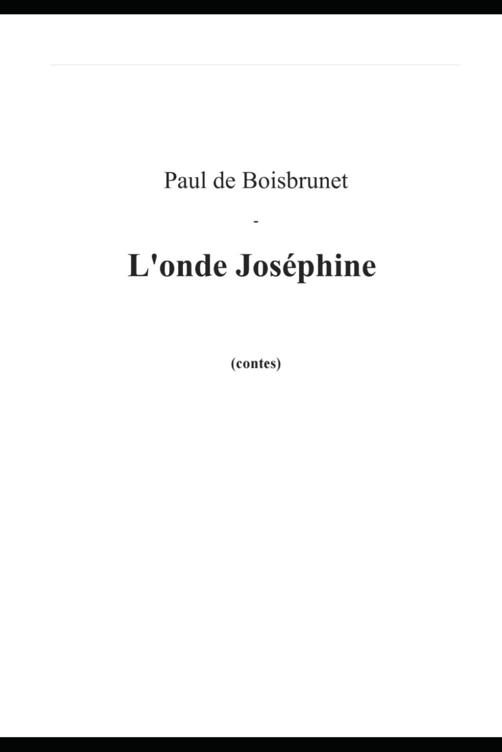 L'onde Joséphine: contes