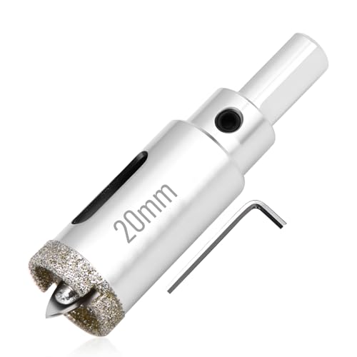 1PC 20mm Diamond Drill Bit with Center Pilot Hole, Diamond Hole Cutter, Professional Tile Hole Saw for Tile Glass Porcelain, Marble Ceramic Granite