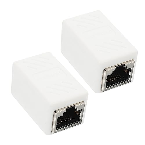 UKCOCO Conectores 2 Pcs Acoplador Ethernet Hembra a Hembra Compatible Cat6 Cat5E y de Cable Ethernet para Redes Estables y Rápidas