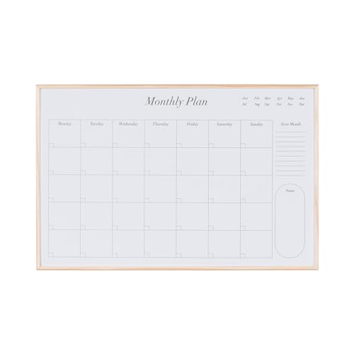 Bi-Office Earth New Basic Magnetic Monthly Magnetic Planner Board, 58,5x38,5cm, Printed Lacquered Steel Surface, PEFC Pine Frame - Image 2