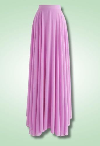 Image of Women's Full Length Georgette Long Skirt- Lehenga with 8 Meters Maxi Flare