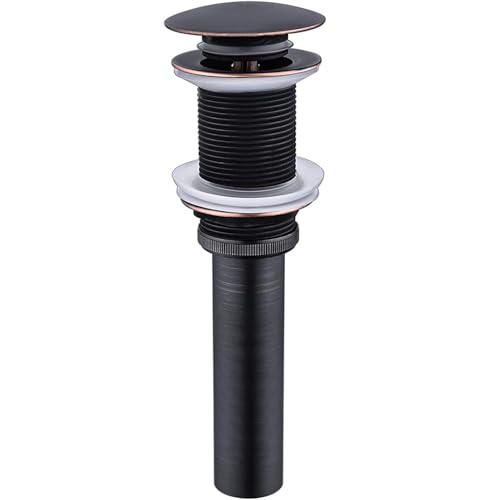 Yodel Faucet Bathroom Sink Drain Without Overflow - Big Cap for Standard 1 3/4" Drain Opening - Pop Up Vessel Sink Drain,Oil Rubbed Bronze