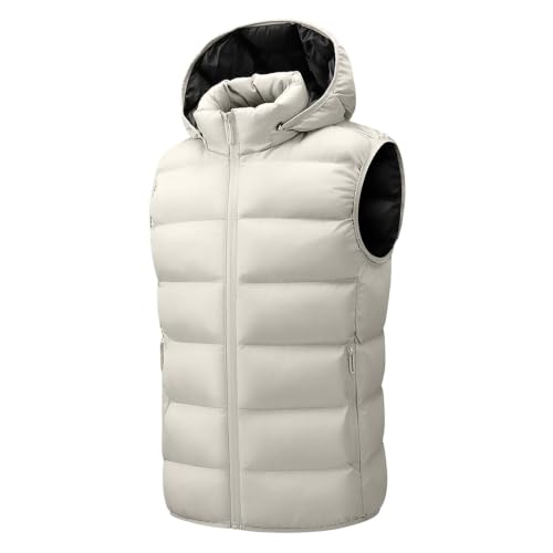 Men's Hooded Puffer Vest Casual Lightweight Full Zip Up Sleeveless Jacket - image 5