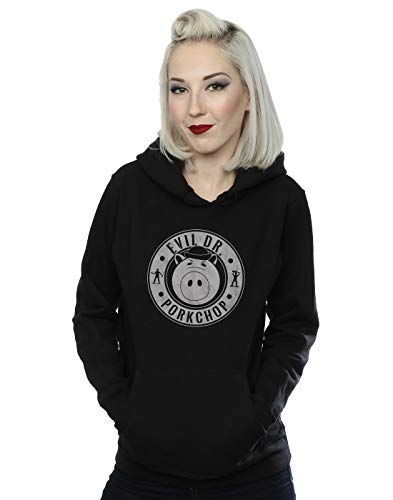 Disney Women's Toy Story Evil Dr Pork Chop Hoodie Small Black