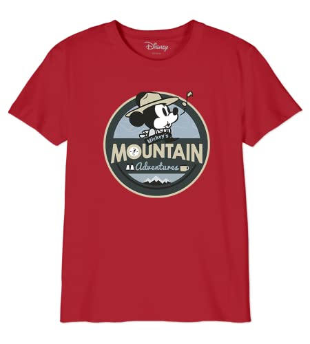Disney « Mountain Adventure » BODMICKTS102 T-Shirt Garçon, Rouge, Taille 08 Ans Disney « Mountain Adventure » BODMICKTS102 T-Shirt Garçon, Rouge, Taille 08 Ans