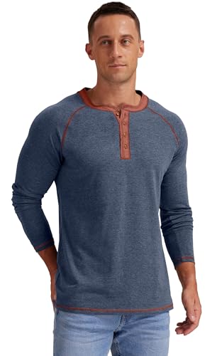 Image of Sailwind Mens Henley Long /Short Sleeve T-Shirt Cotton Casual Shirt