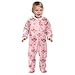 Emelivor Flamingo Valentines Pink Baby Newborn One-Piece Pajamas Cotton Sleepwear Outfits for Boys Girls