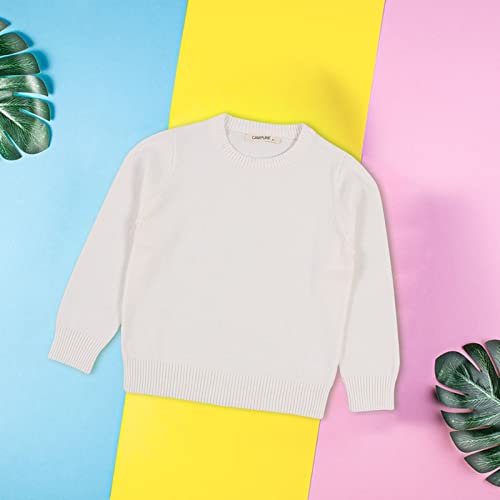 Newborn Baby Girl Boy Crewneck Solid Color Sweater Casual Long Sleeve Knitted Pullover Fall Winter Clothes3