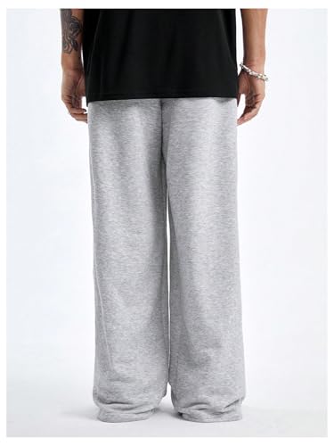GORGLITTER Men's Y2k Baggy Wide Leg Sweatpants Double Waisted Color Block Track Sweat Pants Casual Work2