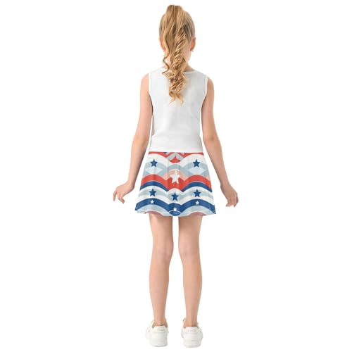 Girls Tennis Skirts with Built in Shorts Flowy Girl Skort Kids Pleated Skort with Pockets4