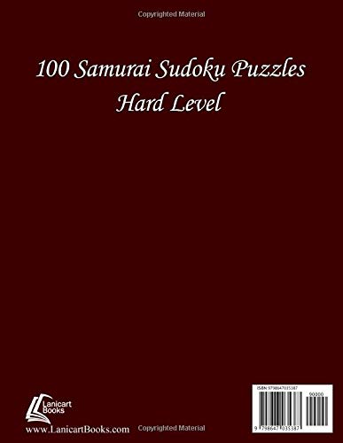 Miniatura 2 de Samurai Sudoku Puzzles - Large Print for Adults - Hard Level N19 100 Hard Samurai Sudoku Puzzles - Big Size (8,5 x 11) and Large Print (22 ... the
