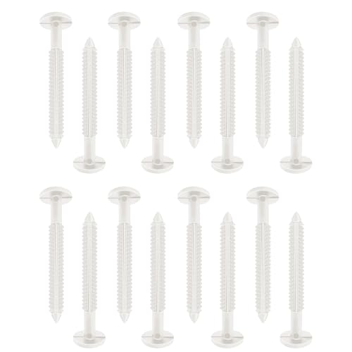 Fixations de volets en vinyle blanc de 7.6 cm pour installation extérieure | Lot de 60 vis