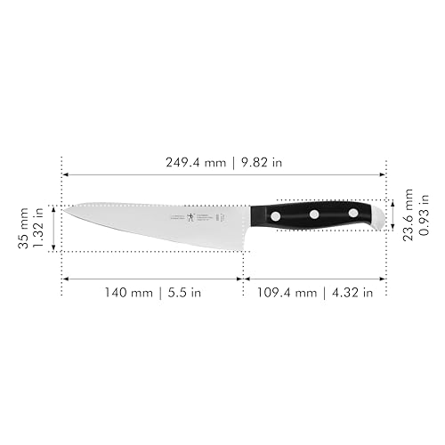 Image of HENCKELS Statement Razor-Sharp 5-inch Compact Chef Knife, German Engineered Informed by 100+ Years of Mastery, Black /Stainless Steel