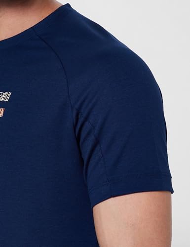 Image of Jockey MV02 Men's Super Combed Cotton Blend Graphic Printed Round Neck Half Sleeve T-Shirt with Stay Fresh Treatment Navy M