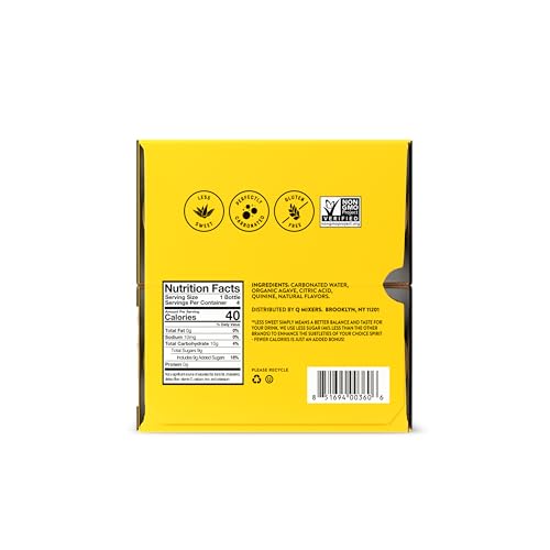 Image of Q MIXERS Tonic Water, Premium Cocktail Mixer Made with Real Ingredients, 6.7 Fl Oz Bottles (Pack of 4)