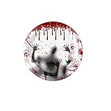 PRK 14 20 pcs Halloween Plate Set Disposable Paper Party Haunted House Party 7 Inch and 9 Inch Fun Blood Splatter Zombie Spooky Decoration Tableware Dinner Lunch for 10 Guests Supplies