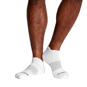 BOMBAS Calcetines tobilleros originales para hombre, color blanco, talla L (4 pares), Blanco